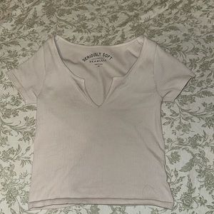 Aeropostale White cropped T